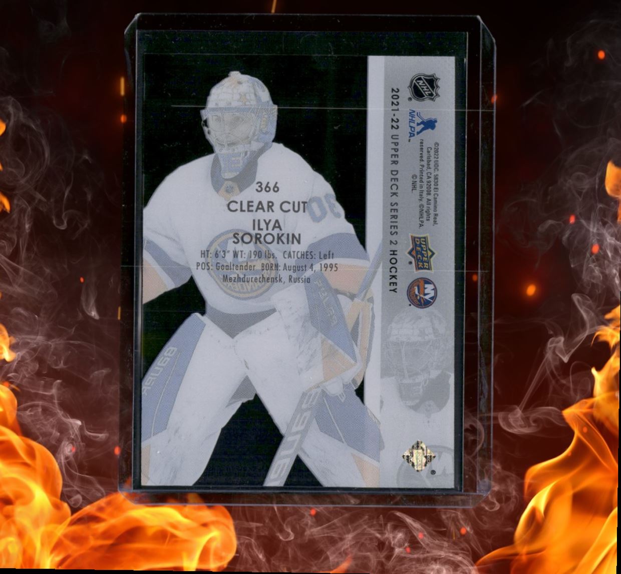 2021-22 Upper Deck Ilya Sorokin Clear Cut SP (B) #366