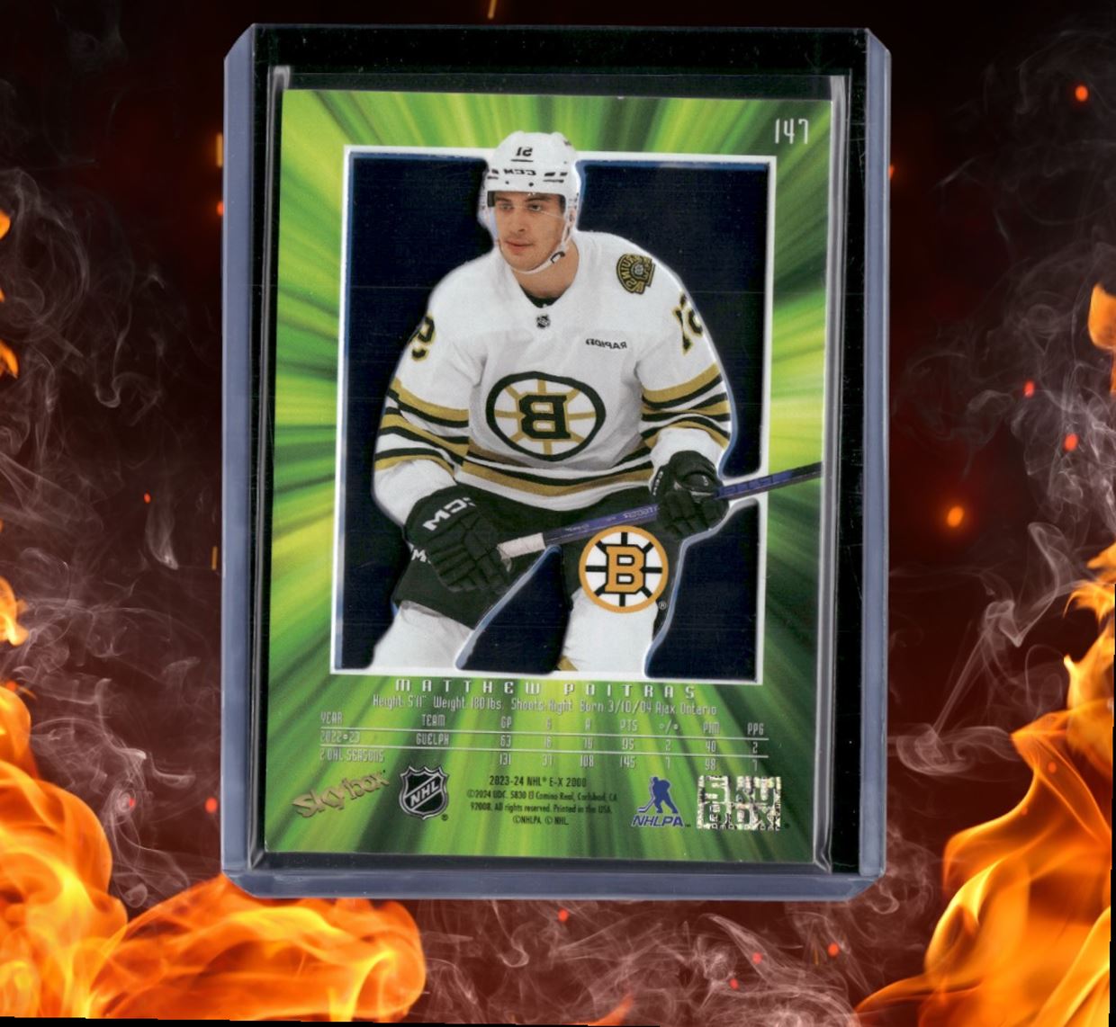 2023-24 SkyBox EX 2000 Matthew Poitras (C) Rookie #147