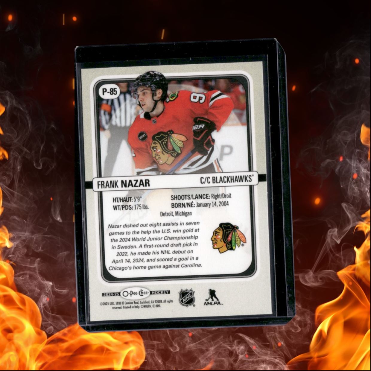 2024-25 O-Pee-Chee Frank Nazar Premier Rookie #P-85