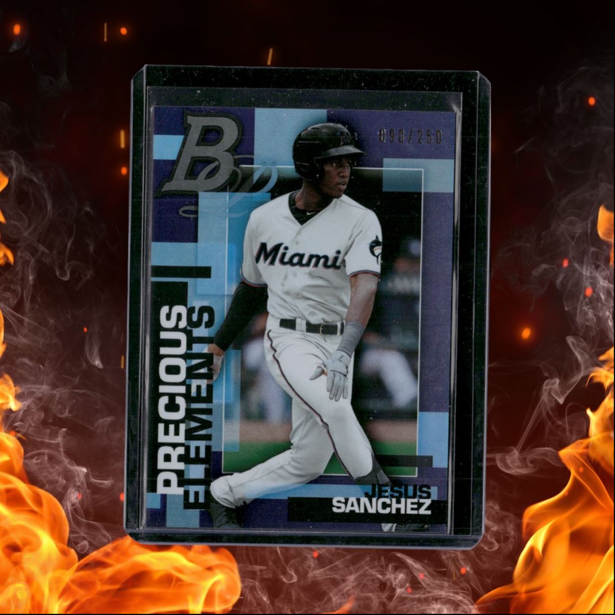 2020 Bowman Platinum Jesus Sanchez Prospect Precious Elements Purple 090/250