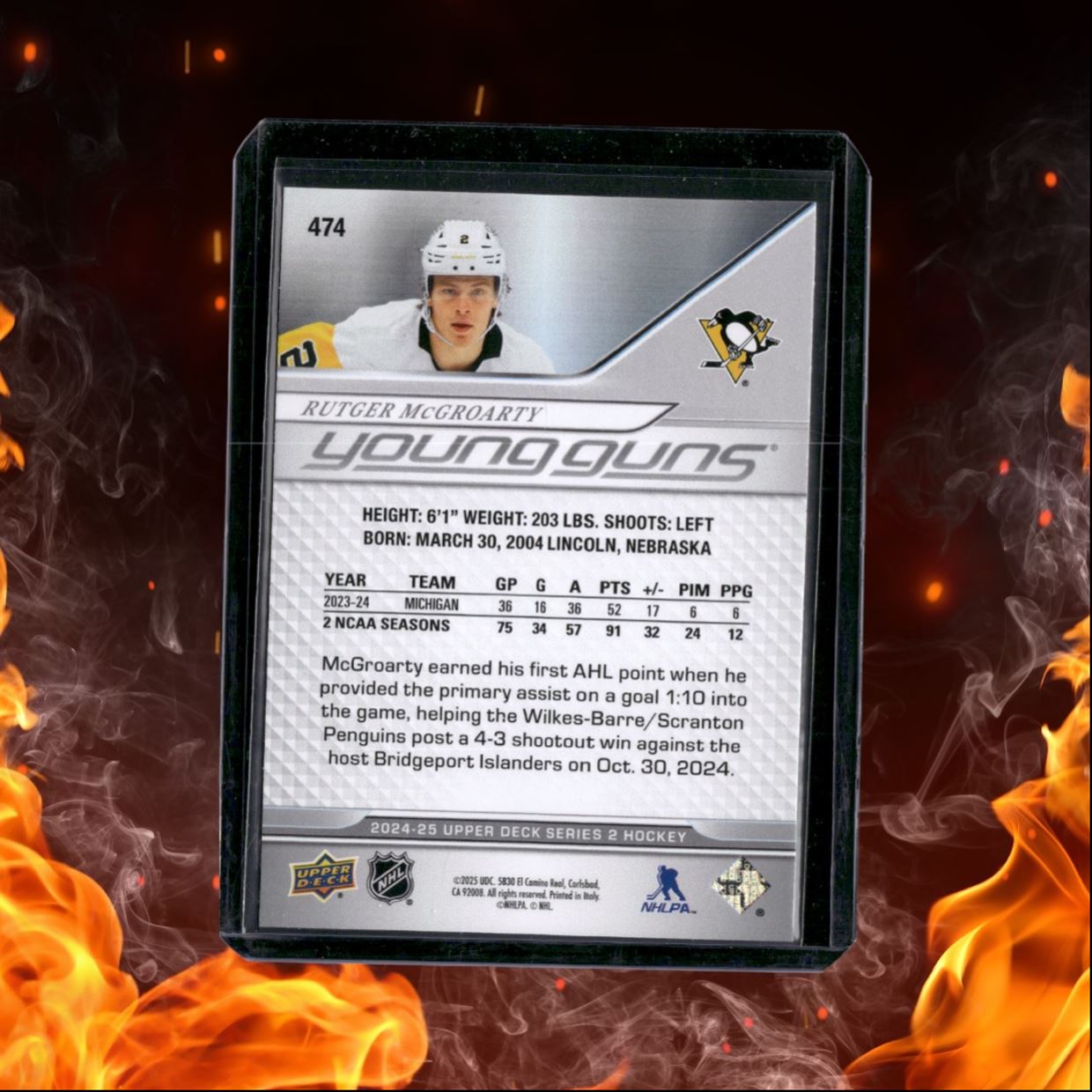 2024-25 Upper Deck Rutger McGroarty Young Guns (E) Rookie #474
