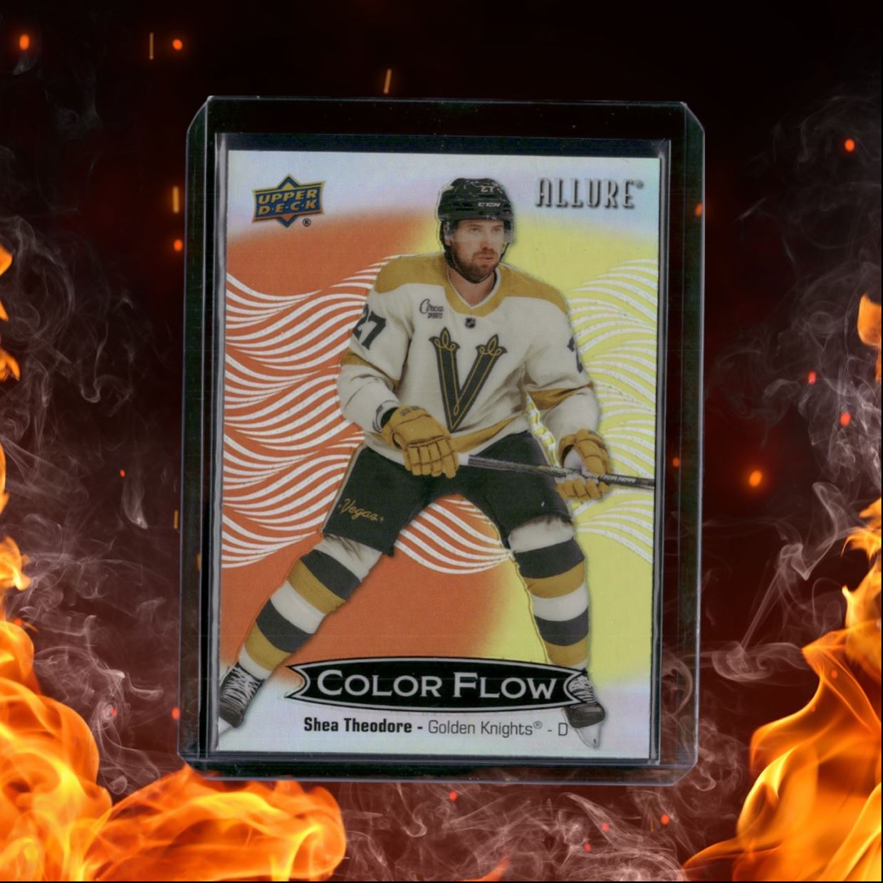 2024-25 Upper Deck Allure Shea Theodore Color Flow Orange Yellow #CFL-53