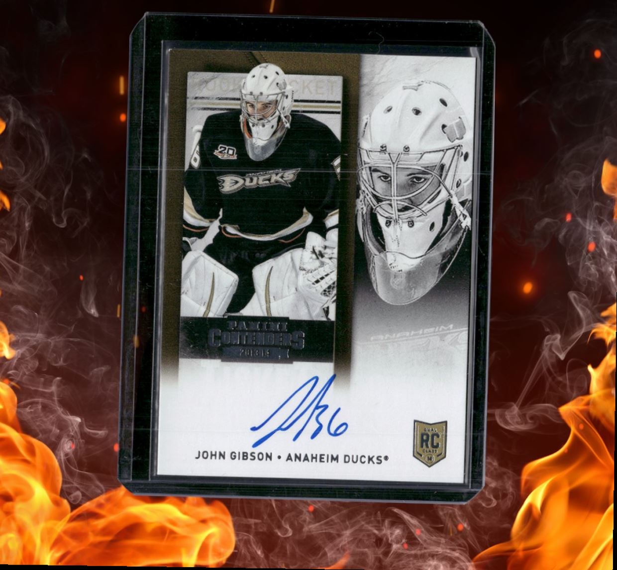 2013-14 Panini Contenders Hockey John Gibson Rookie Auto #218