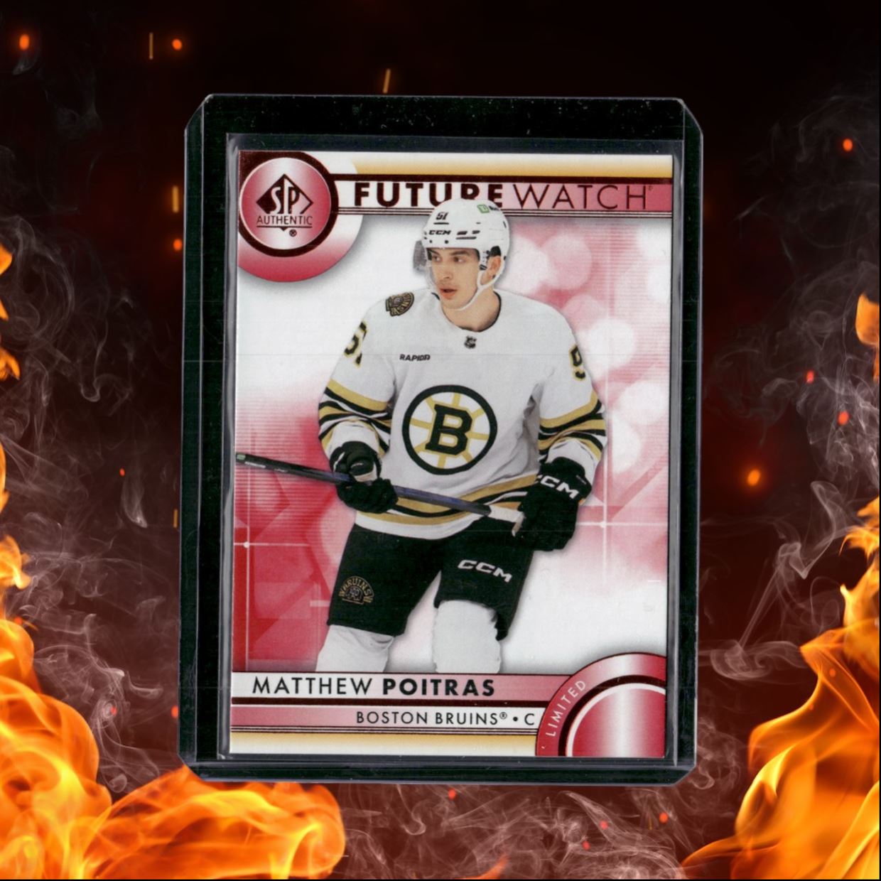 2023-24 SP Authentic Matthew Poitras Future Watch Limited Red Rookie #177