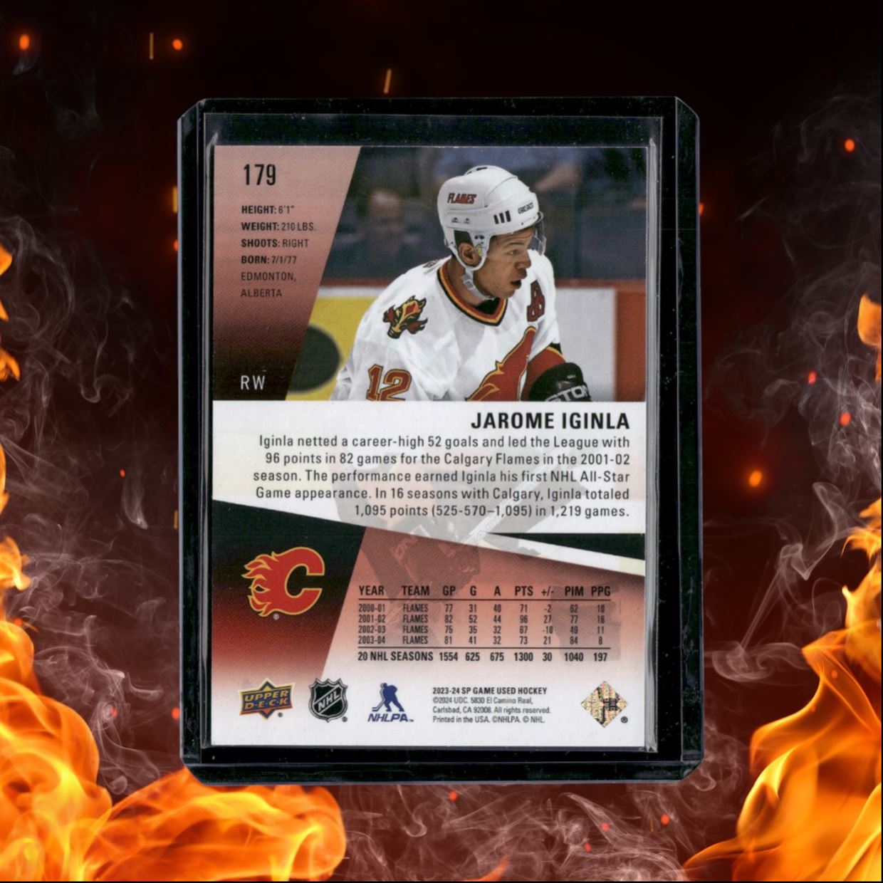 2023-24 SP Game Used Jarome Iginla Red 028/246 #179