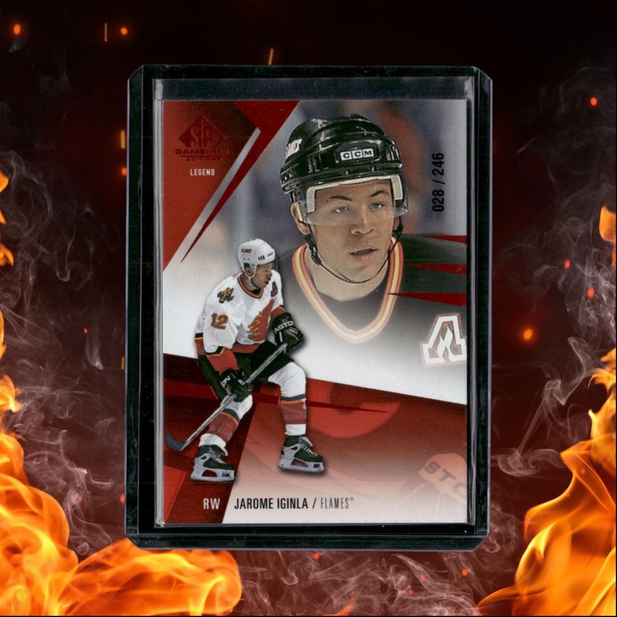 2023-24 SP Game Used Jarome Iginla Red 028/246 #179
