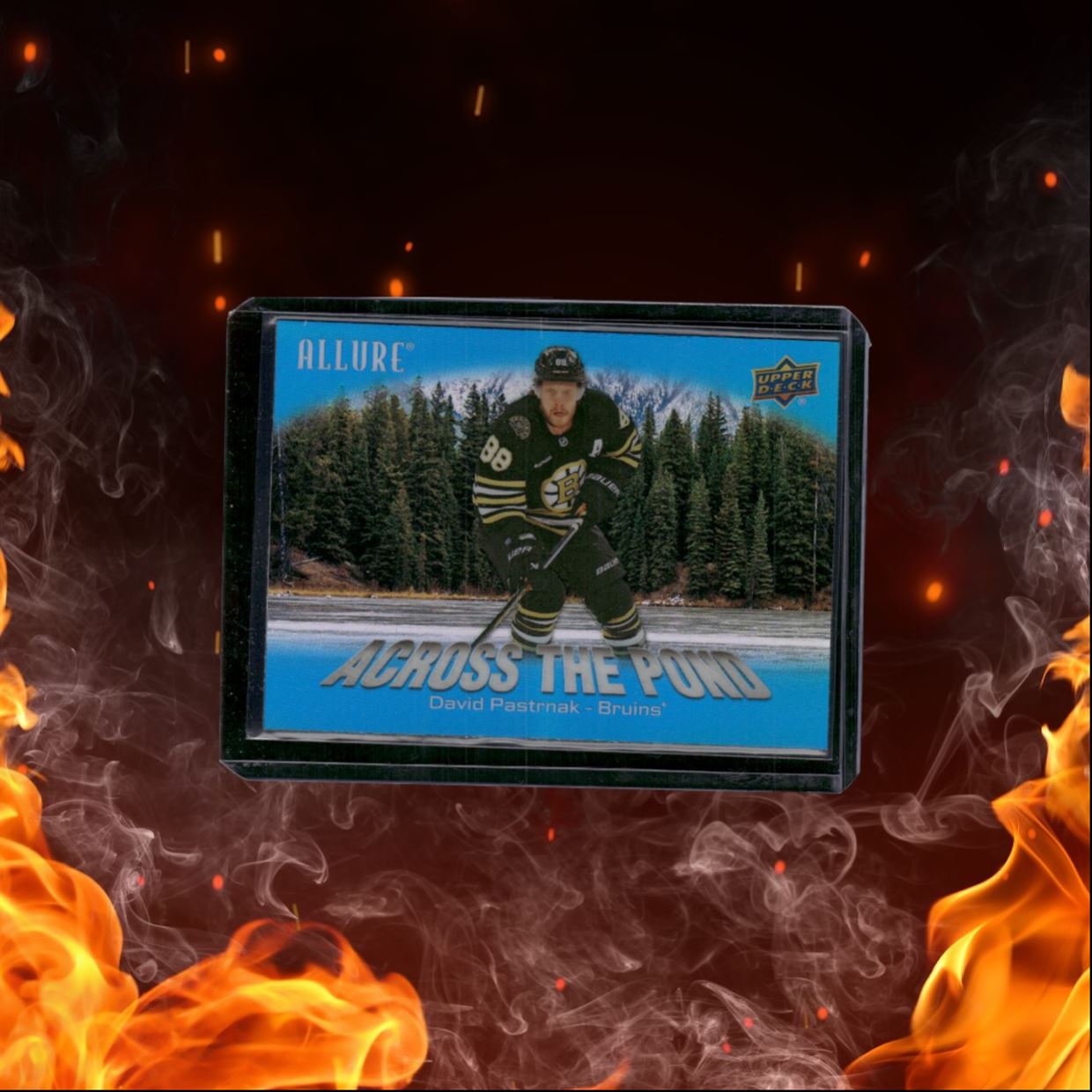 2024-25 Upper Deck Allure David Pastrnak Across the Pond Blue #ATP-1