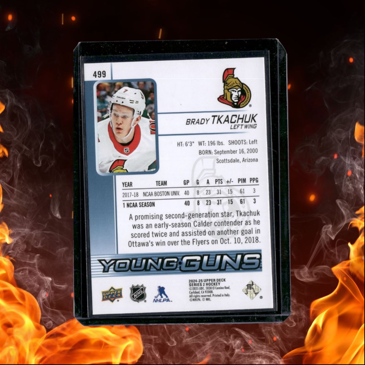 2024-25 Upper Deck Brady Tkachuk Young Guns Renewed (D) #499
