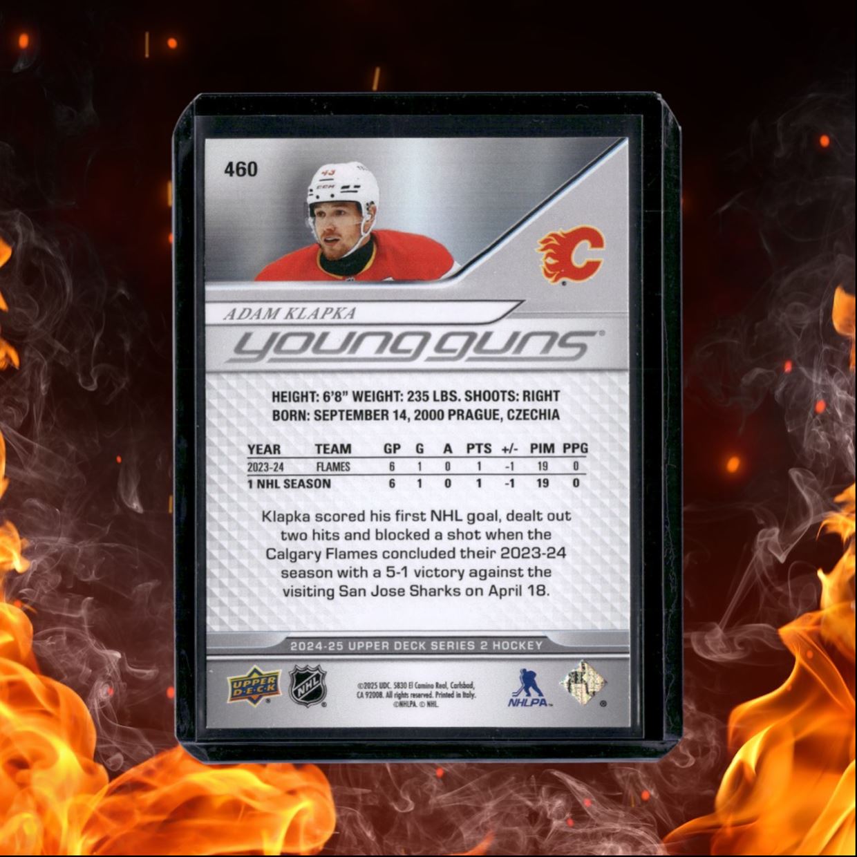 2024-25 Upper Deck Adam Klapka Young Guns (D) Rookie #460