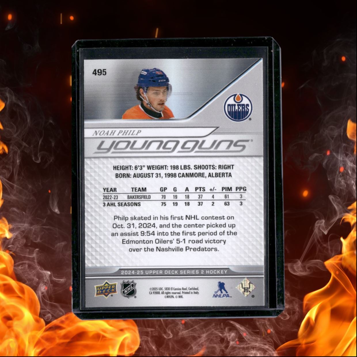 2024-25 Upper Deck Noah Philp Young Guns (F) Rookie #495