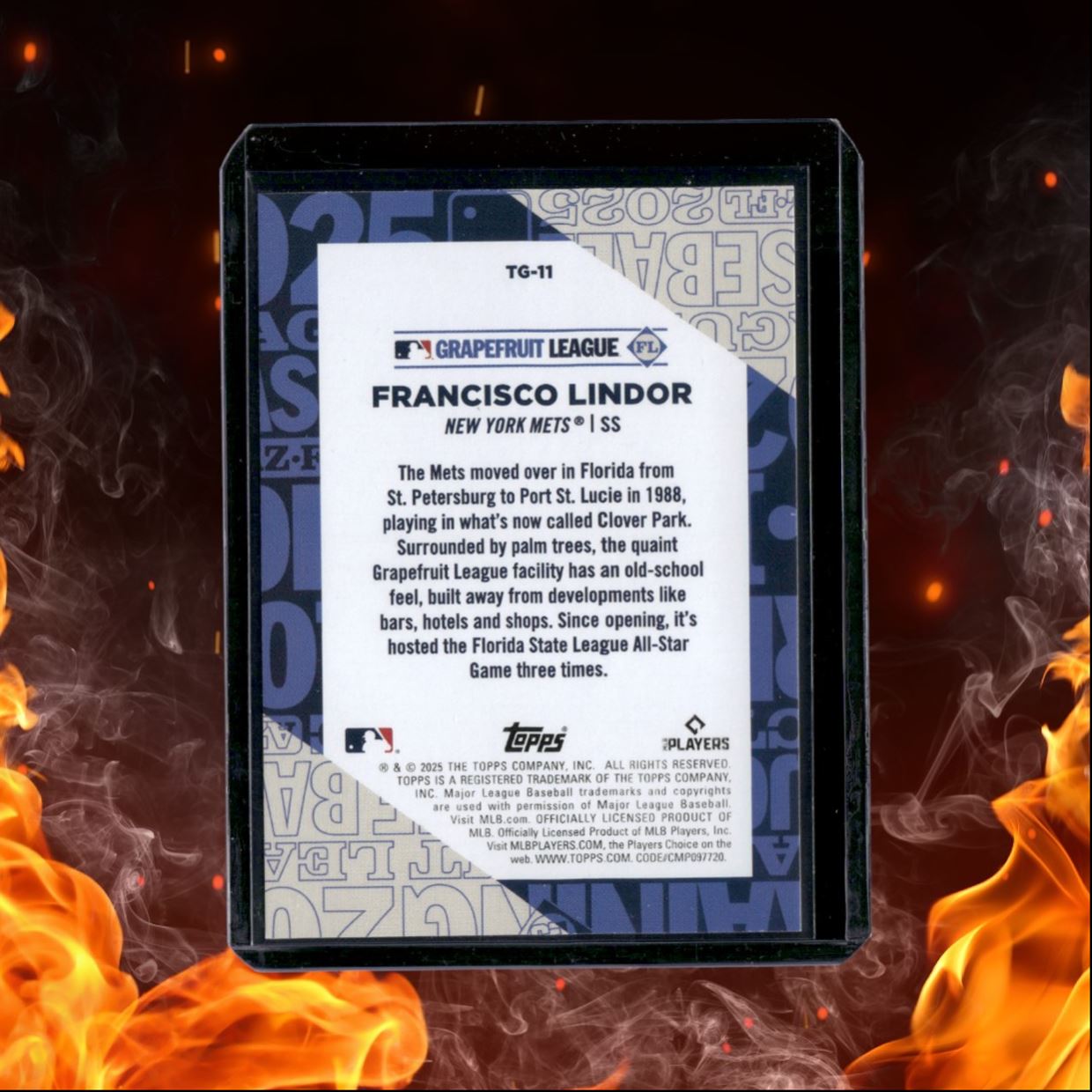 2025 Topps Francisco Lindor Training Grounds #TG-11