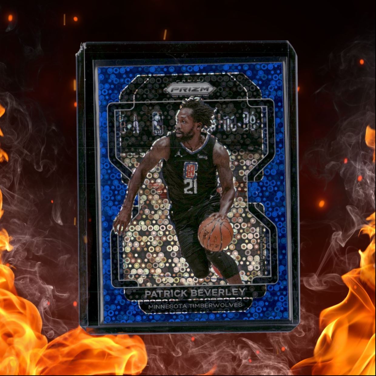 2021-22 Panini Prizm Patrick Beverley Blue Fast Break Disco Prizm 115/150 #25