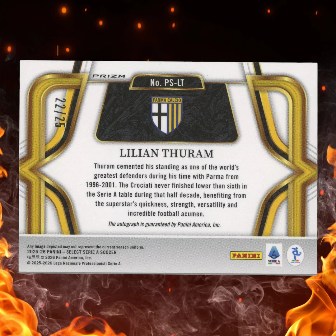 2025-26 Panini Select Serie A LILIAN THURMAN Tie Dye Auto /25 #PS-LT
