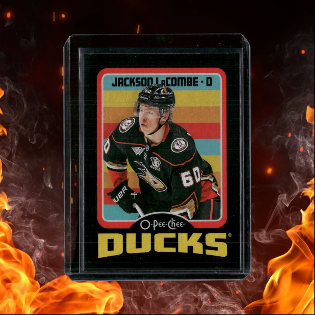 2024-25 O-Pee-Chee Jackson LaCombe Retro Black Border 076/100 #41