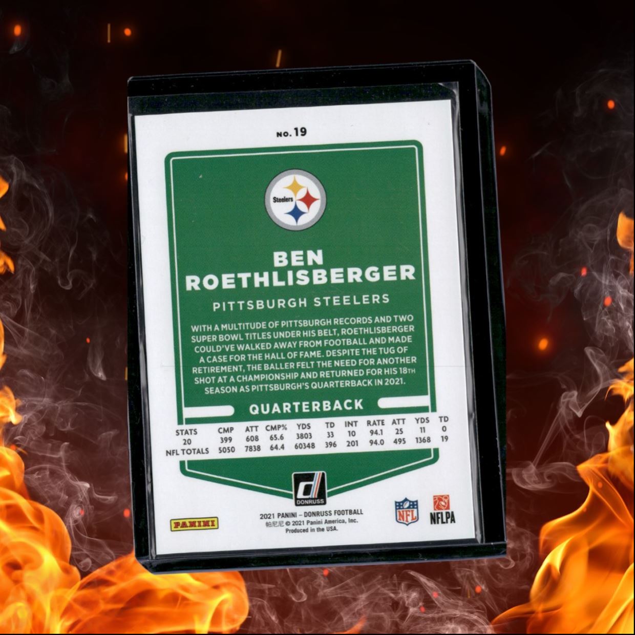 2021 Panini Donruss Ben Roethlisberger Press Proof Silver 084/100 #19