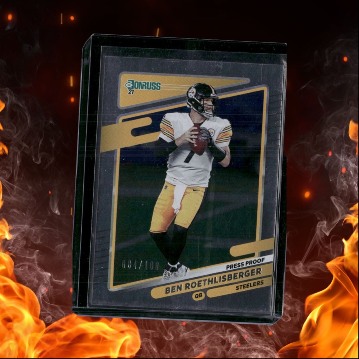 2021 Panini Donruss Ben Roethlisberger Press Proof Silver 084/100 #19