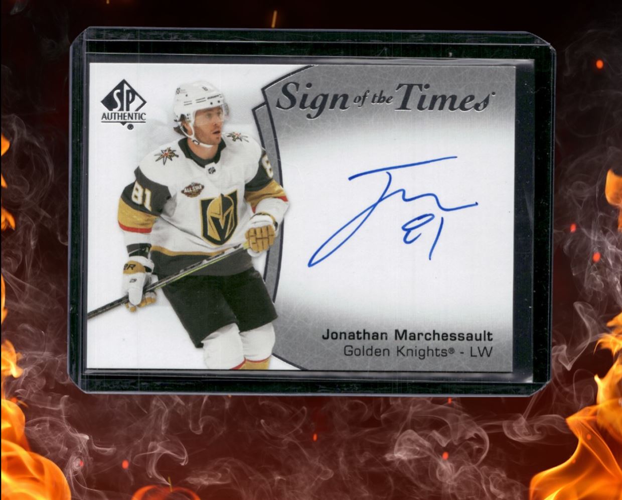2021-22 SP Authentic Jonathan Marchessault Sign of the Times Auto #SOTT-JO