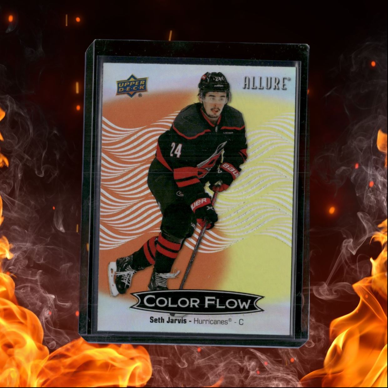 2024-25 Upper Deck Allure Seth Jarvis Color Flow Orange Yellow #CFL-50