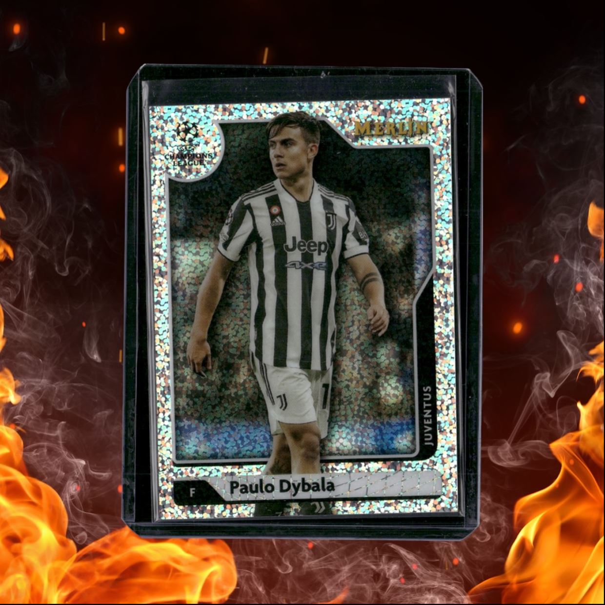 2021 Topps Merlin UCC Paulo Dybala Speckle Refractor 034/150 #82