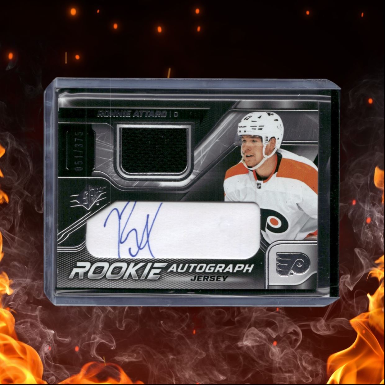 2022-23 Upper Deck SPx Ronnie Attard Jersey Rookie Auto 051/375 #RA