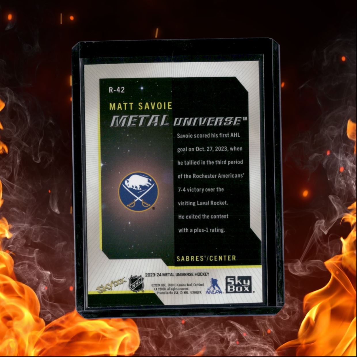 2023-24 SkyBox Metal Universe Matt Savoie 2008-09 Retros Rookie #R-42