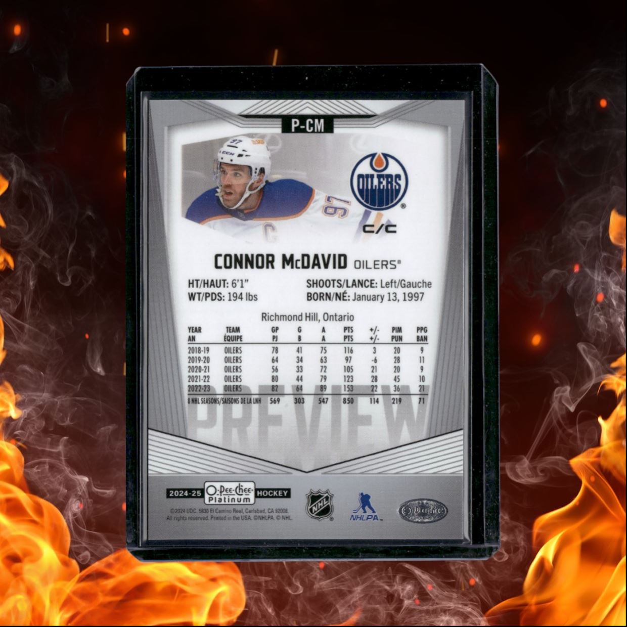 2024-25 O-Pee-Chee Connor McDavid Platinum Preview #P-CM