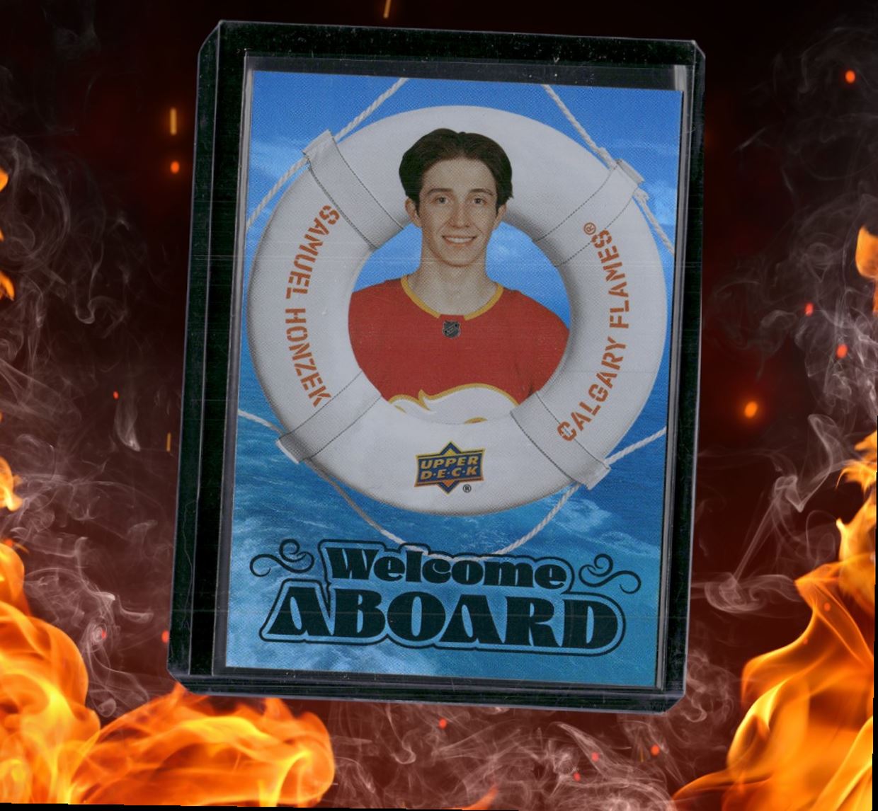 2024-25 Upper Deck Samuel Honzek Welcome Aboard Black SSP Rookie #WA-18