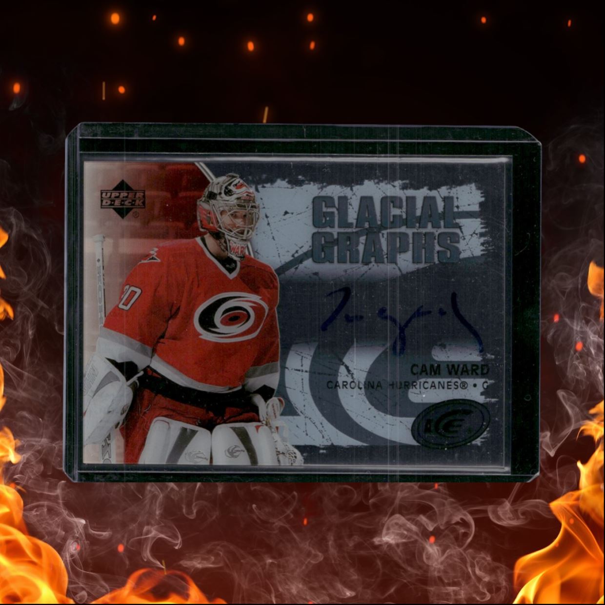 2005-06 Upper Deck Ice Cam Ward Glacial Graphs Auto #GG-CW