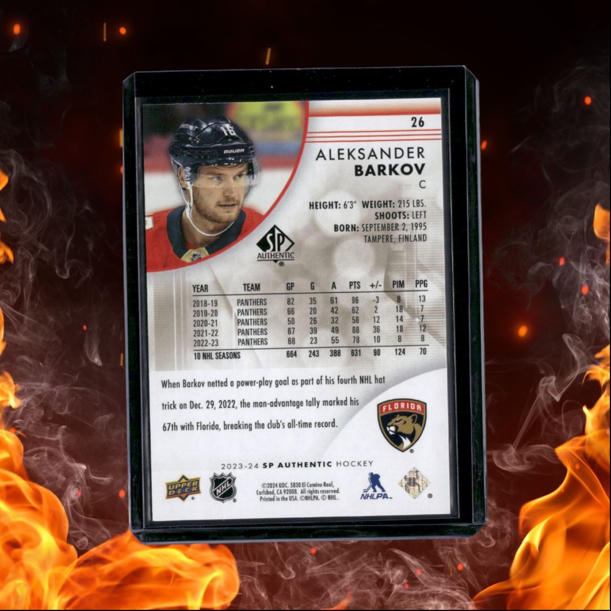 2023-24 SP Authentic Aleksander Barkov Limited Gold 38/99 #26