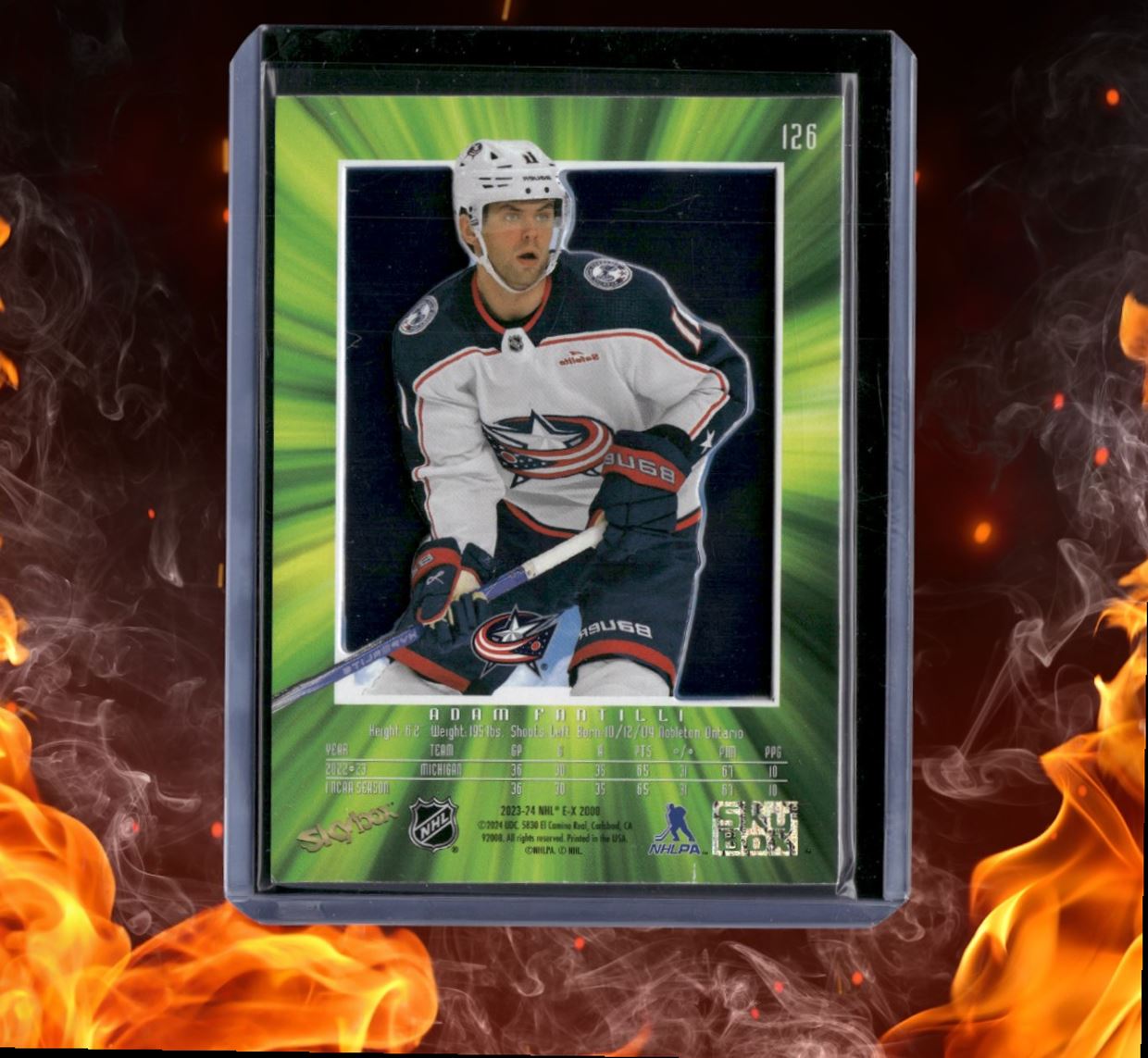 2023-24 SkyBox EX 2000 Adam Fantilli (C) Rookie #126