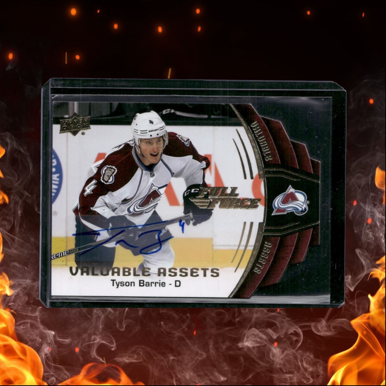 2015-16 Upper Deck Full Force Tyson Barrie Valuable Assets Die-Cut Auto #V-TB