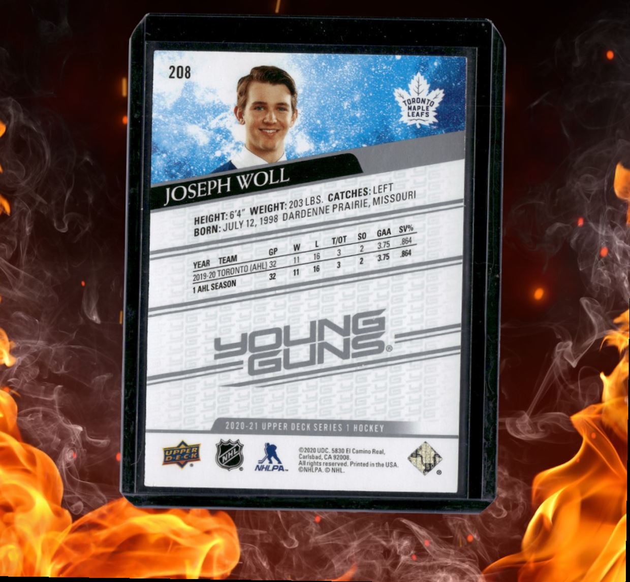 2020-21 Upper Deck Joseph Woll Young Guns (E) Rookie #208
