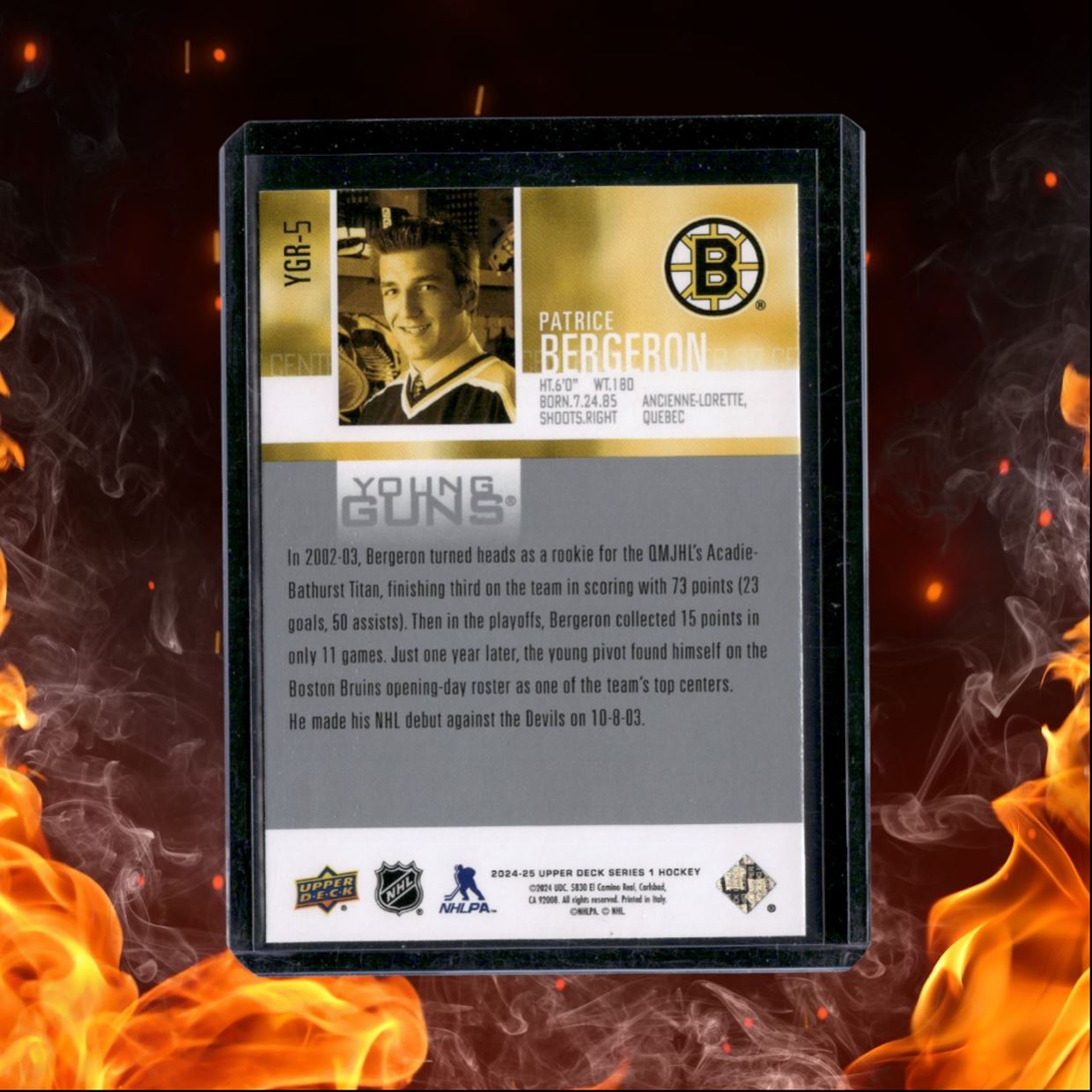 2024-25 Upper Deck Patrice Bergeron Young Guns Renewed #YGR-5