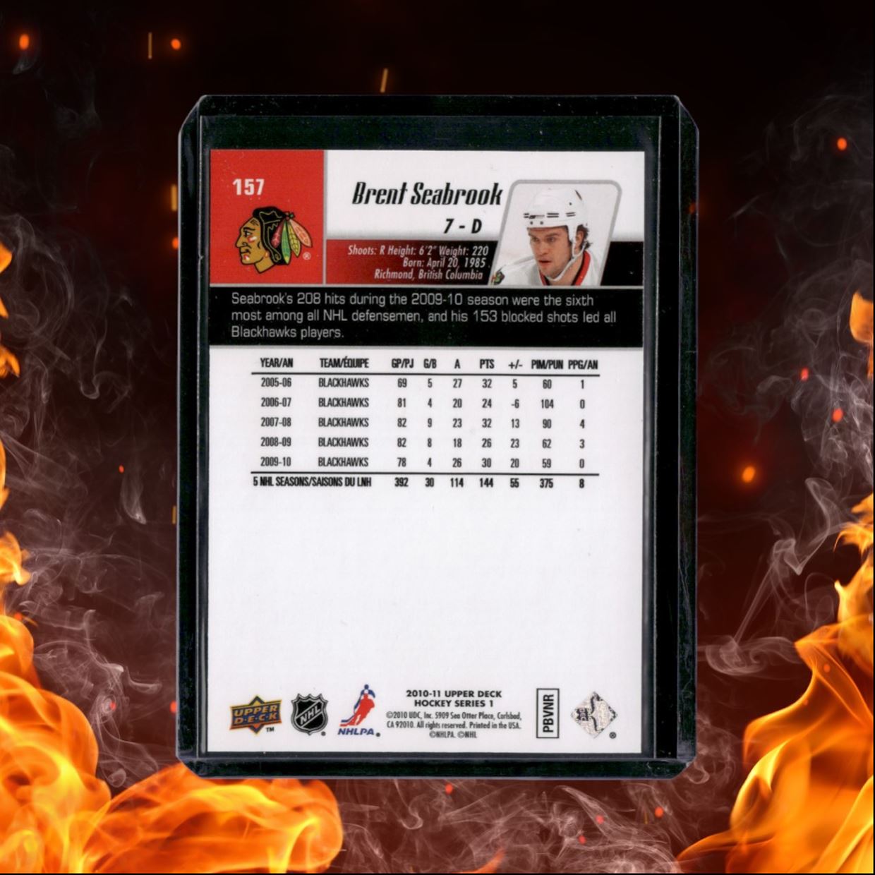 2010-11 Upper Deck Brent Seabrook UD Exclusives 061/100 #157