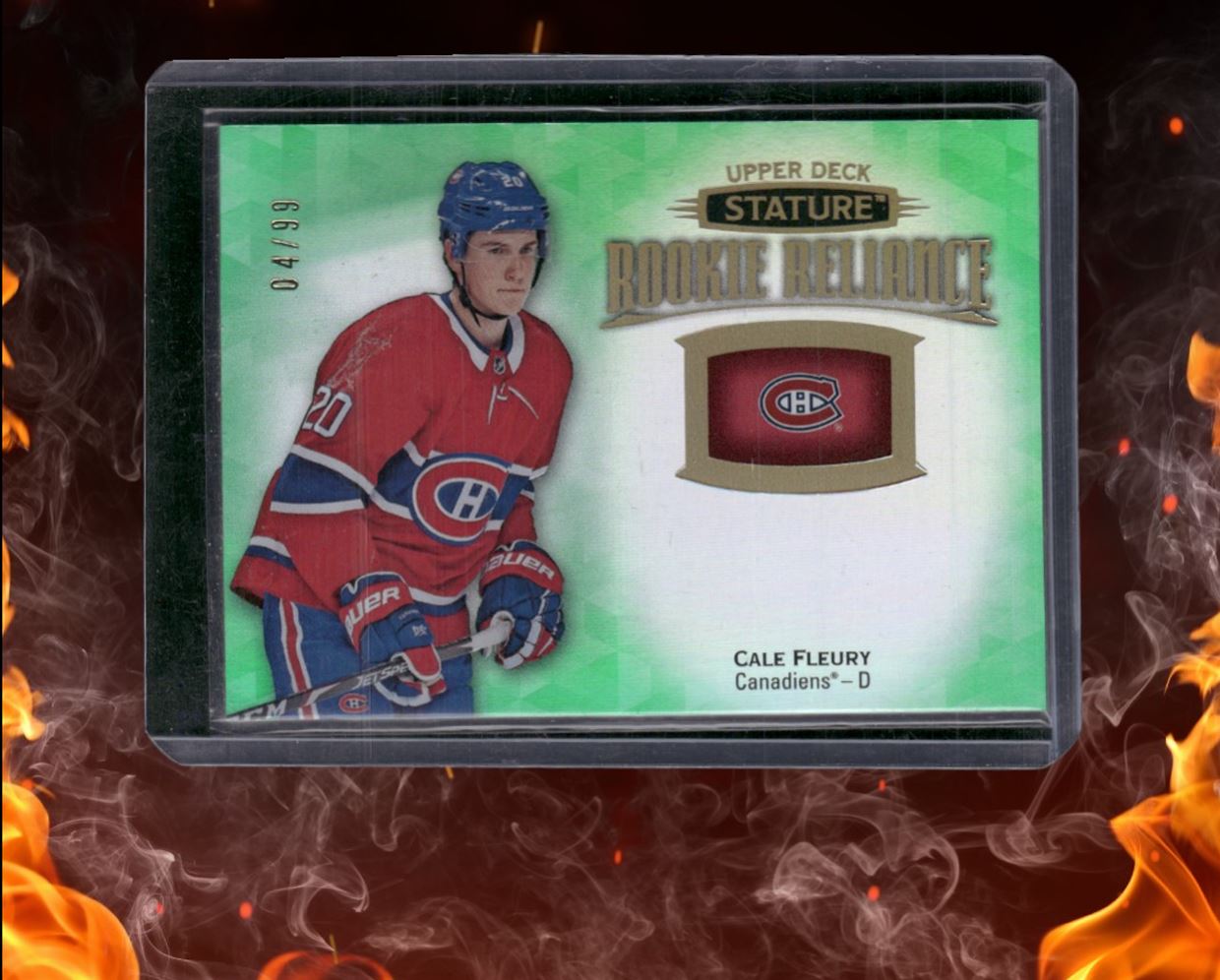 2019-20 Upper Deck Stature Cale Fleury Reliance Green Rookie 04/99 #RR-44