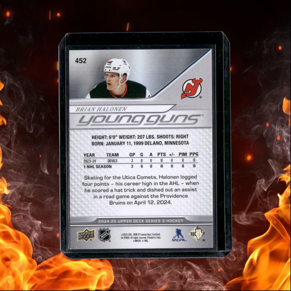 2024-25 Upper Deck Brian Halonen Young Guns (D) Rookie #452