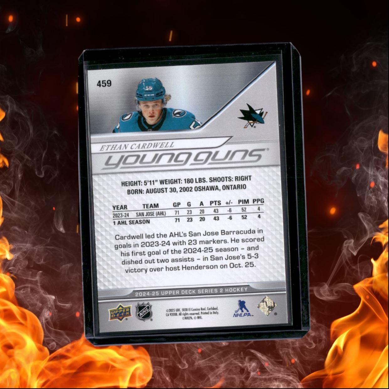2024-25 Upper Deck Ethan Cardwell Young Guns (B) Rookie #459