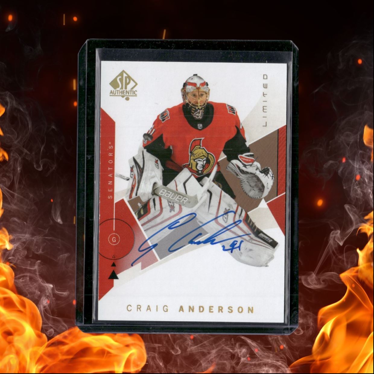 2018-19 SP Authentic Craig Anderson Limited Gold Auto #84