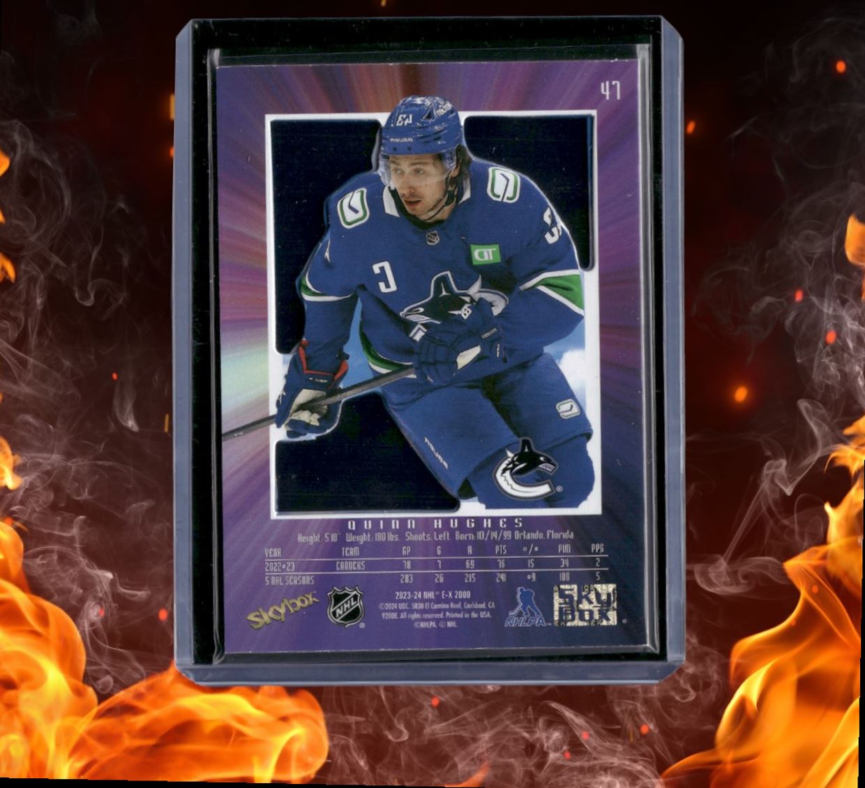 2023-24 SkyBox EX 2000 Quinn Hughes (B) #47