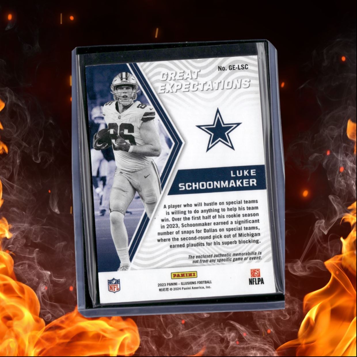2023 Panini Illusions Luke Schoonmaker Great Expectations Jersey Rookie #GE-LSC