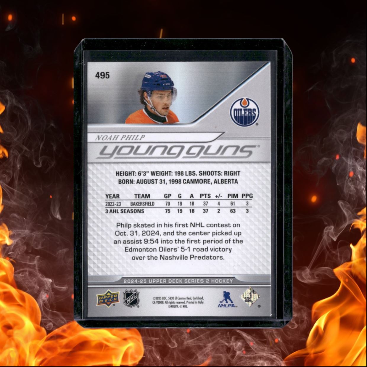 2024-25 Upper Deck Noah Philp Young Guns (E) Rookie #495