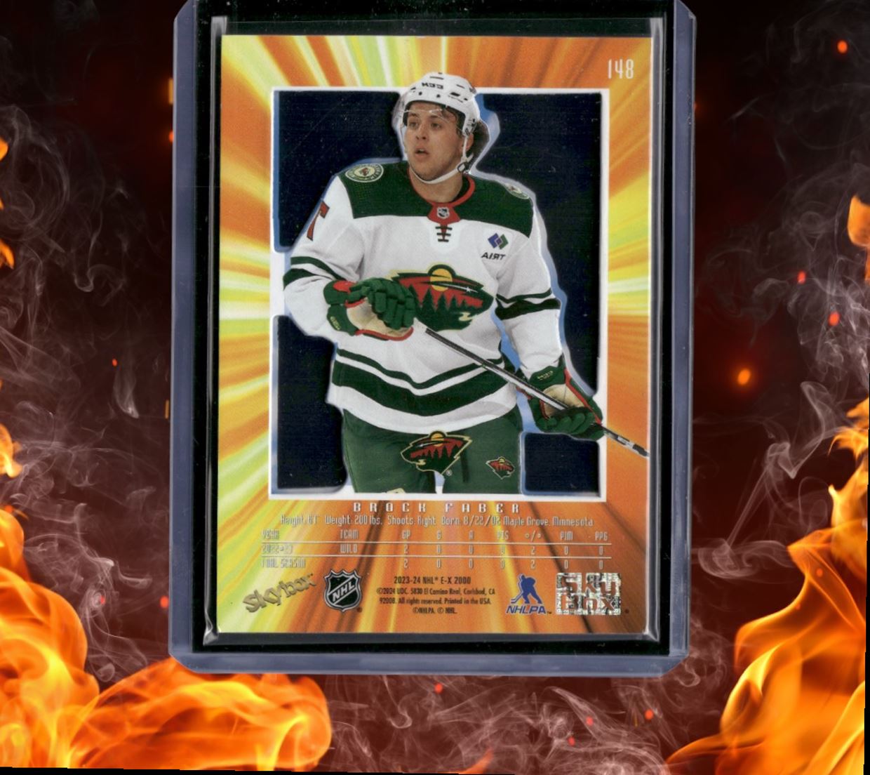 2023-24 SkyBox EX 2000 Brock Faber (A) Rookie #148