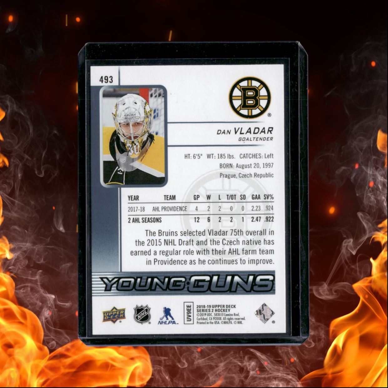 2018-19 Upper Deck Dan Vladar Young Guns (B) Rookie #493