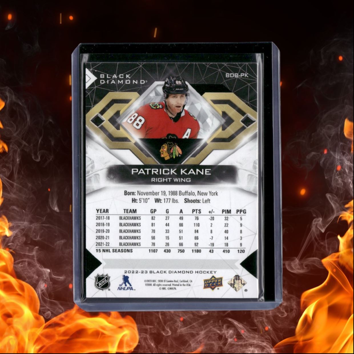 2022-23 Upper Deck Black Diamond Patrick Kane 056/349 #88