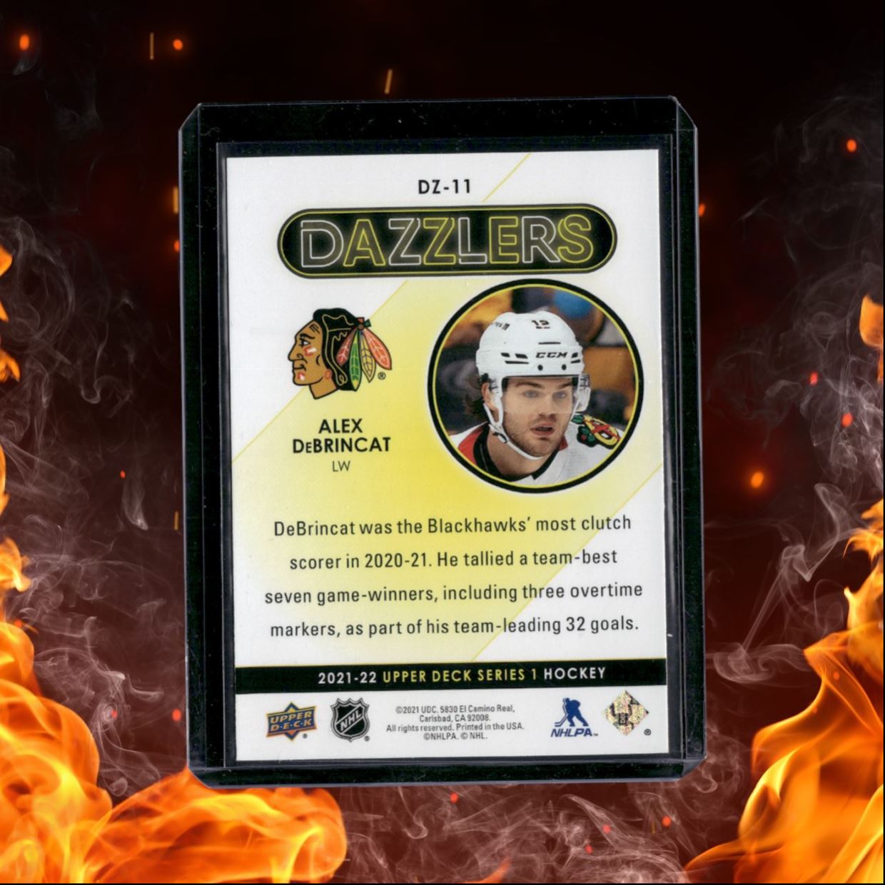 2021-22 Upper Deck Alex DeBrincat Dazzlers Blue #DZ-11