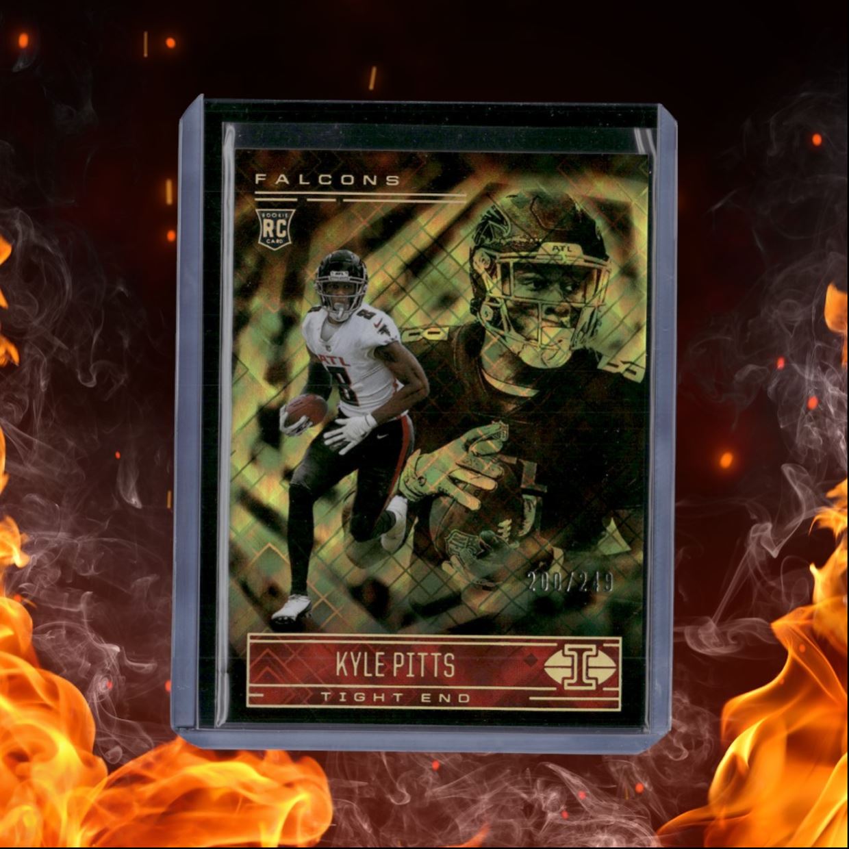 2021 Panini Illusions Kyle Pitts Yellow Diamond Rookie 200/249 #72