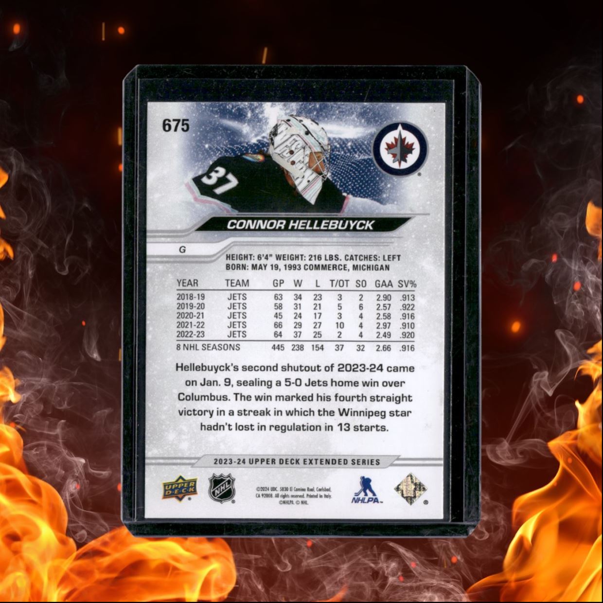 2023-24 Upper Deck Connor Hellebuyck UD Exclusives All-Star 093/100 #675