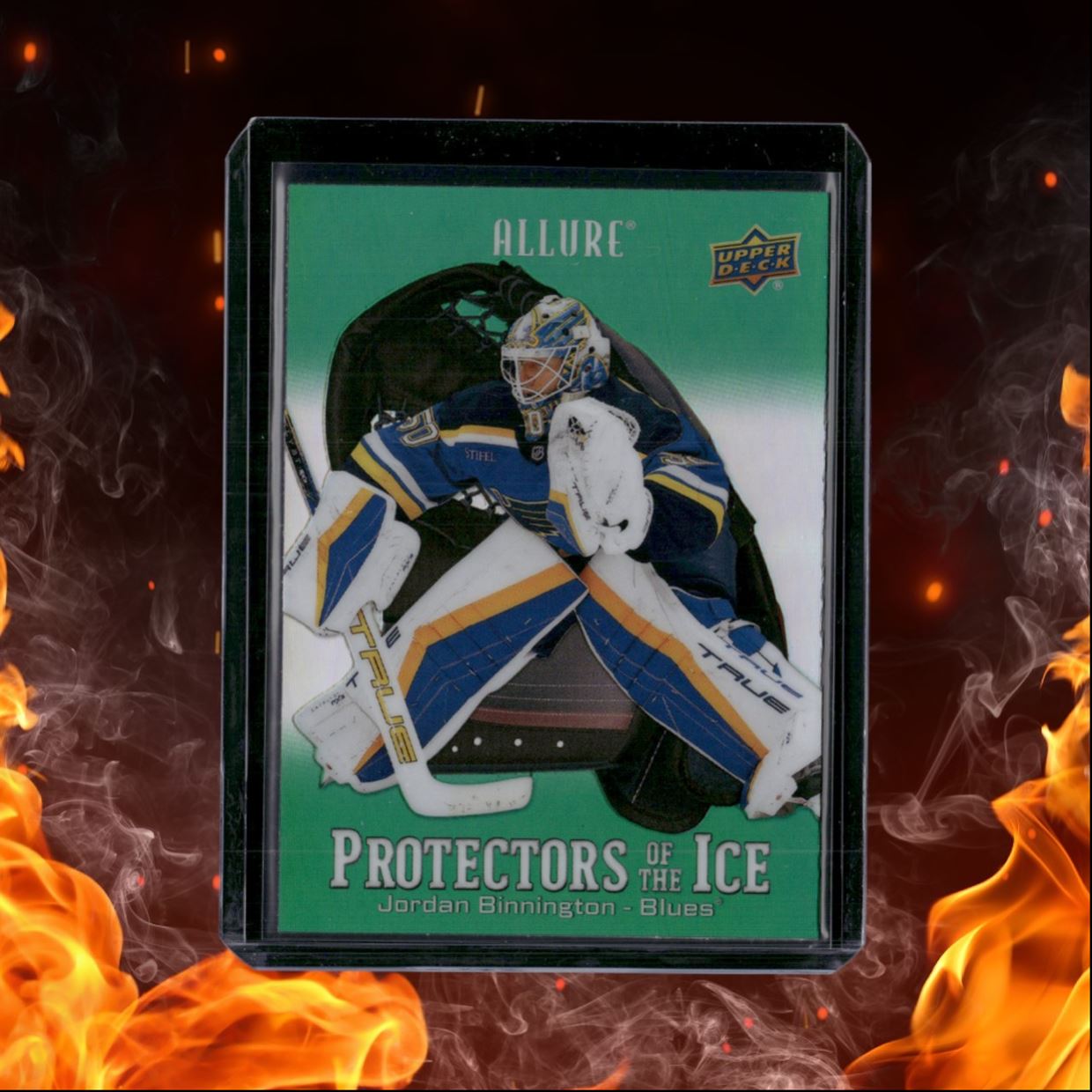 2024-25 Upper Deck Allure Jordan Binnington Protectors of the Ice Green #PI-3