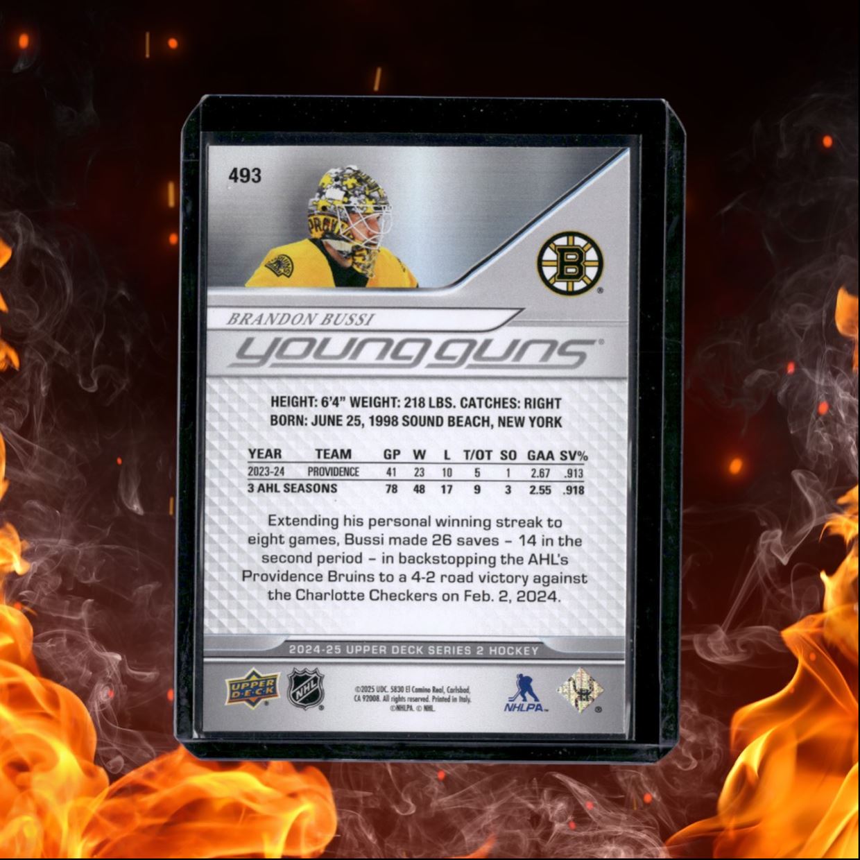 2024-25 Upper Deck Brandon Bussi Young Guns (D) Rookie #493