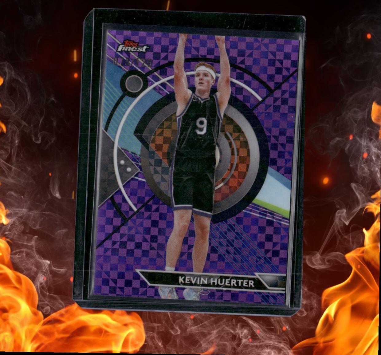 2024-25 Topps Finest Basketball Kevin Hurter Purple Geometric Refractor 075/125